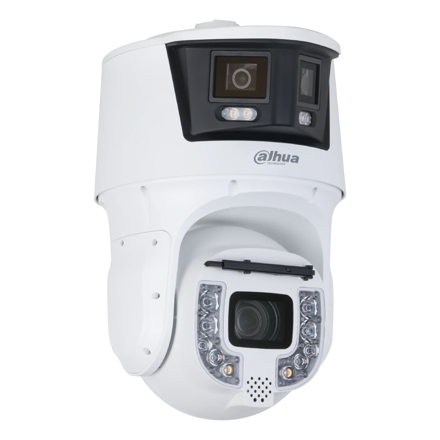 Cámara Dahua IP Panoramica 2x4MP 2.8mm Led 30m + PTZ 42X 8MP IR300m Wiper Face Detection