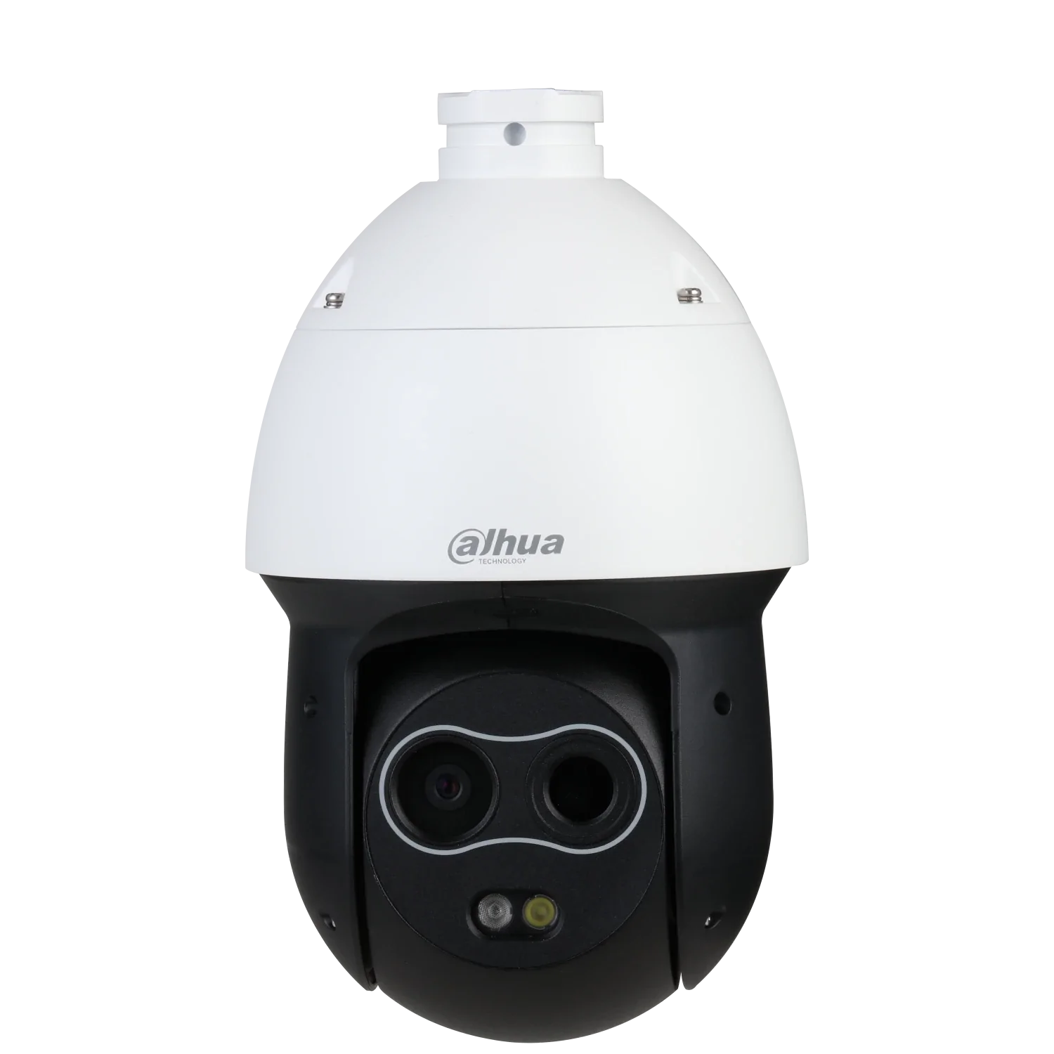Cámara Dahua IP PT Termal Hibrida Lente optico 12mm 4MP Lente Termico 10mm Detección Incendio Con T°