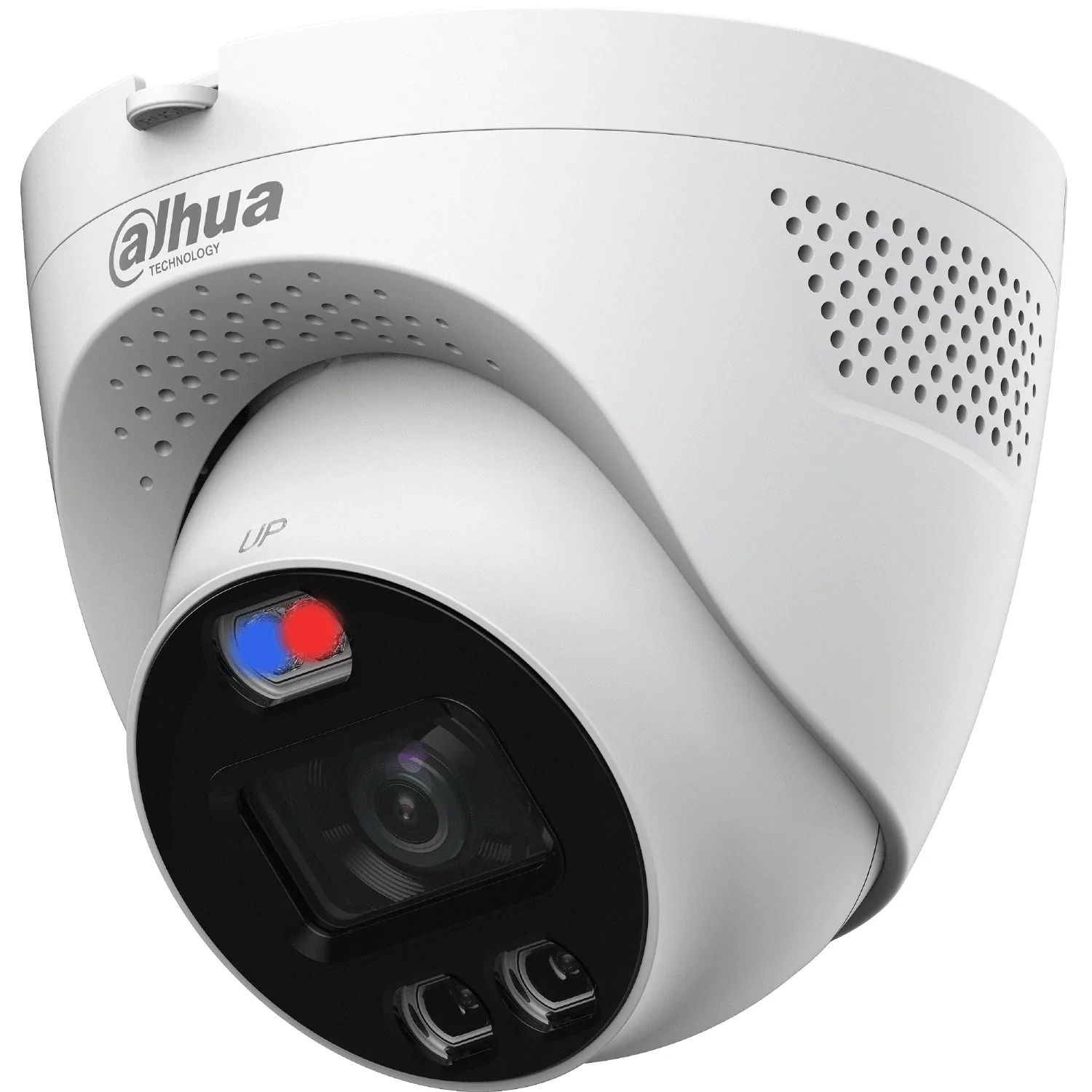 Cámara Dahua HDCVI domo 5MP 3.6mm Active Deterrence IR y LED 40M microfono IP67