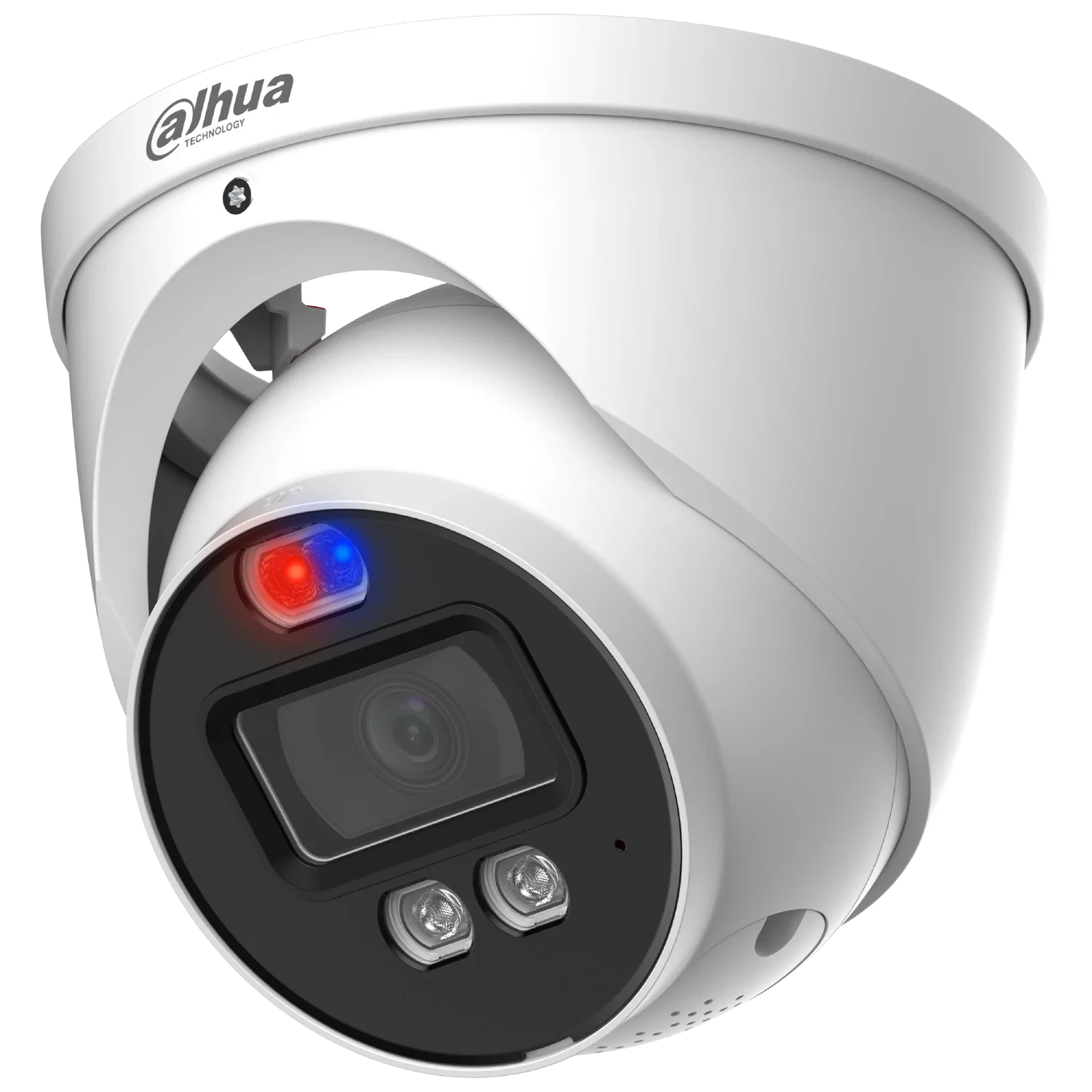 Cámara Dahua HDCVI domo 2MP 3.6mm Active Deterrence IR y LED 40M microfono IP67
