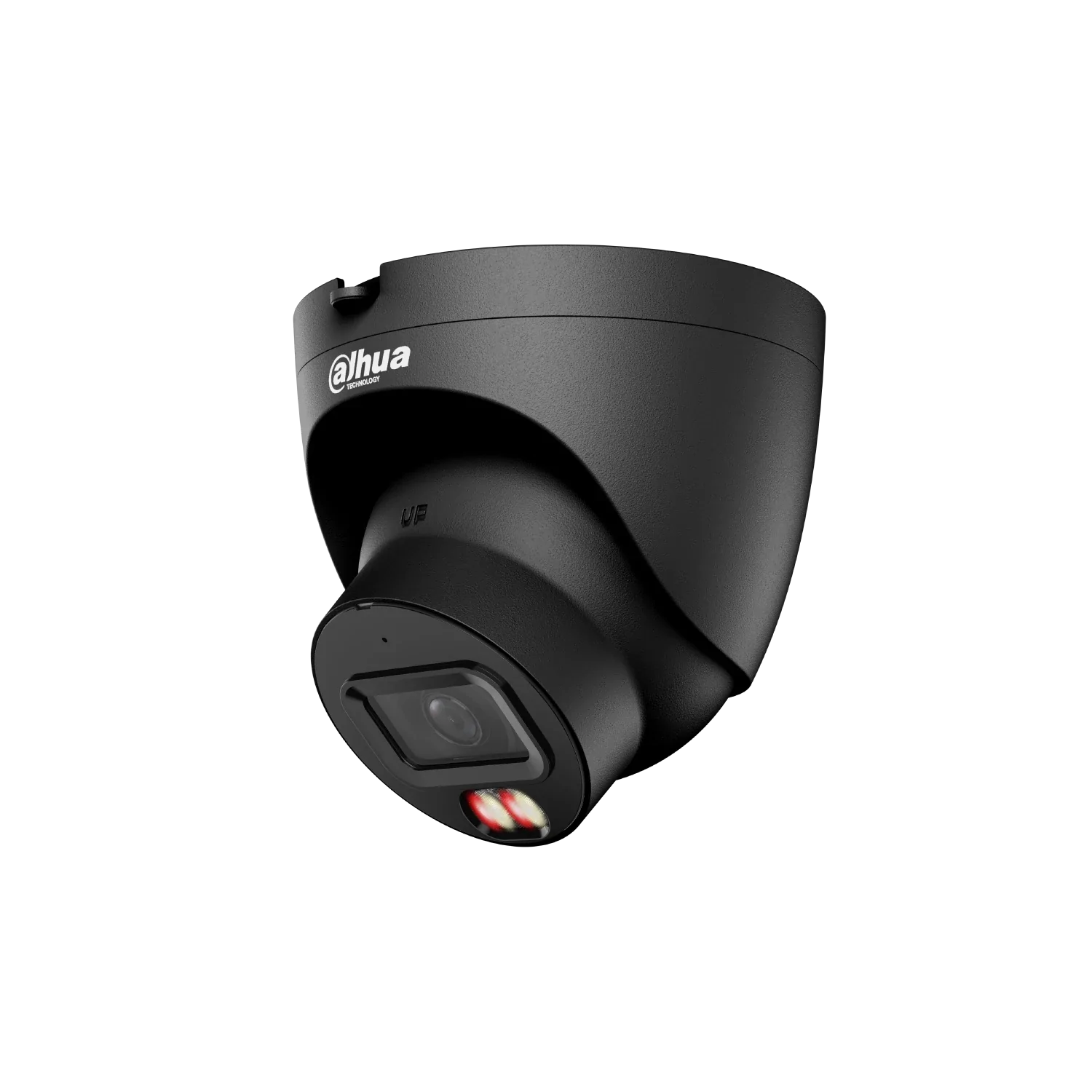 Cámara Dahua IP domo 12MP color negro 2.8mm IR y LED 30 PoE IP67 Soporta Micro SD mic