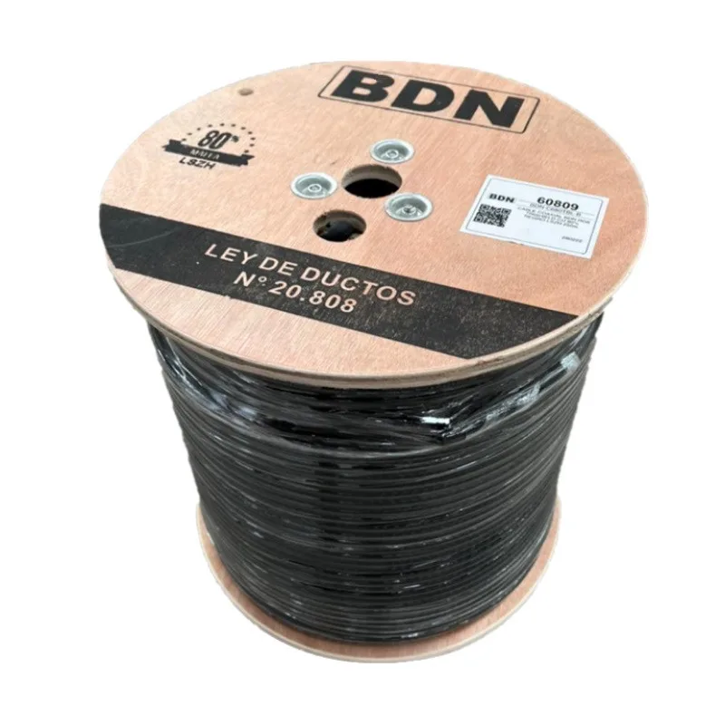 CABLE COAXIAL BDN RG6 TRISHIELD CU 80 NEGRO LSZH 250M