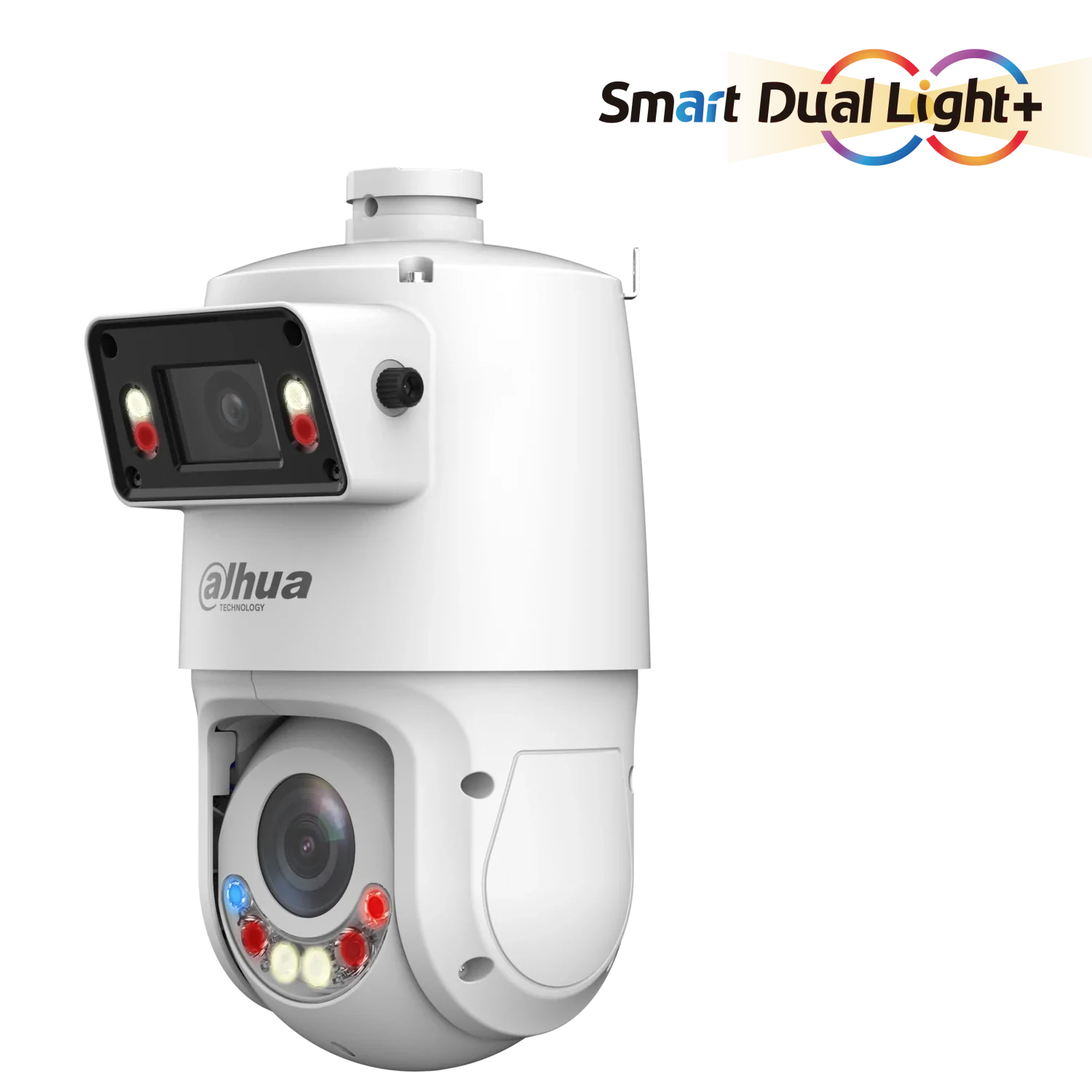 Cámara IP Dual 4MP PTZ 25X + Panoramica 2.8mm IP66 IR100 Dahua con Alarma Disuasiva